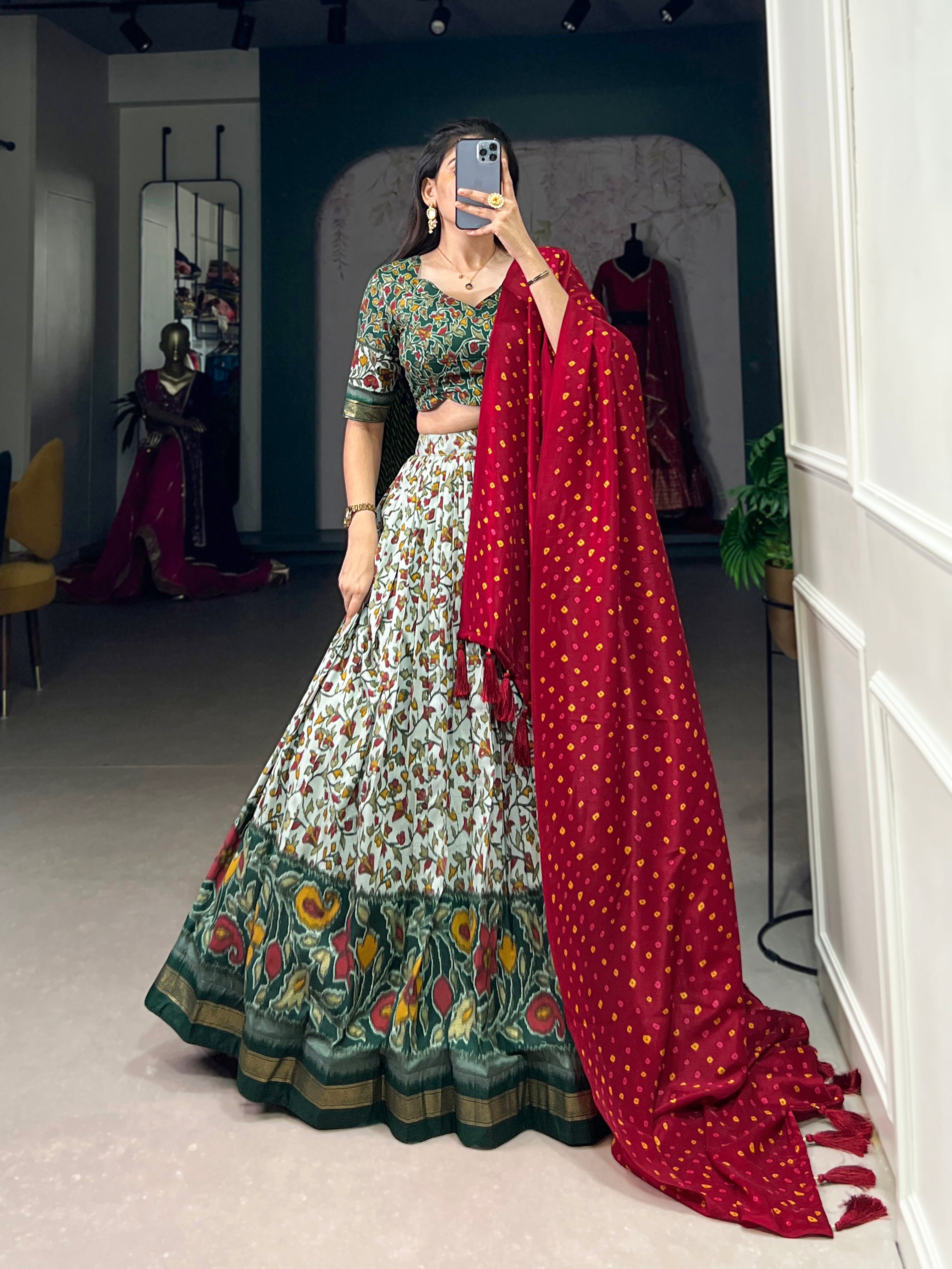 Latest Presenting Beautiful Heavy Tussar Silk Lehenga Choli With Dupatta