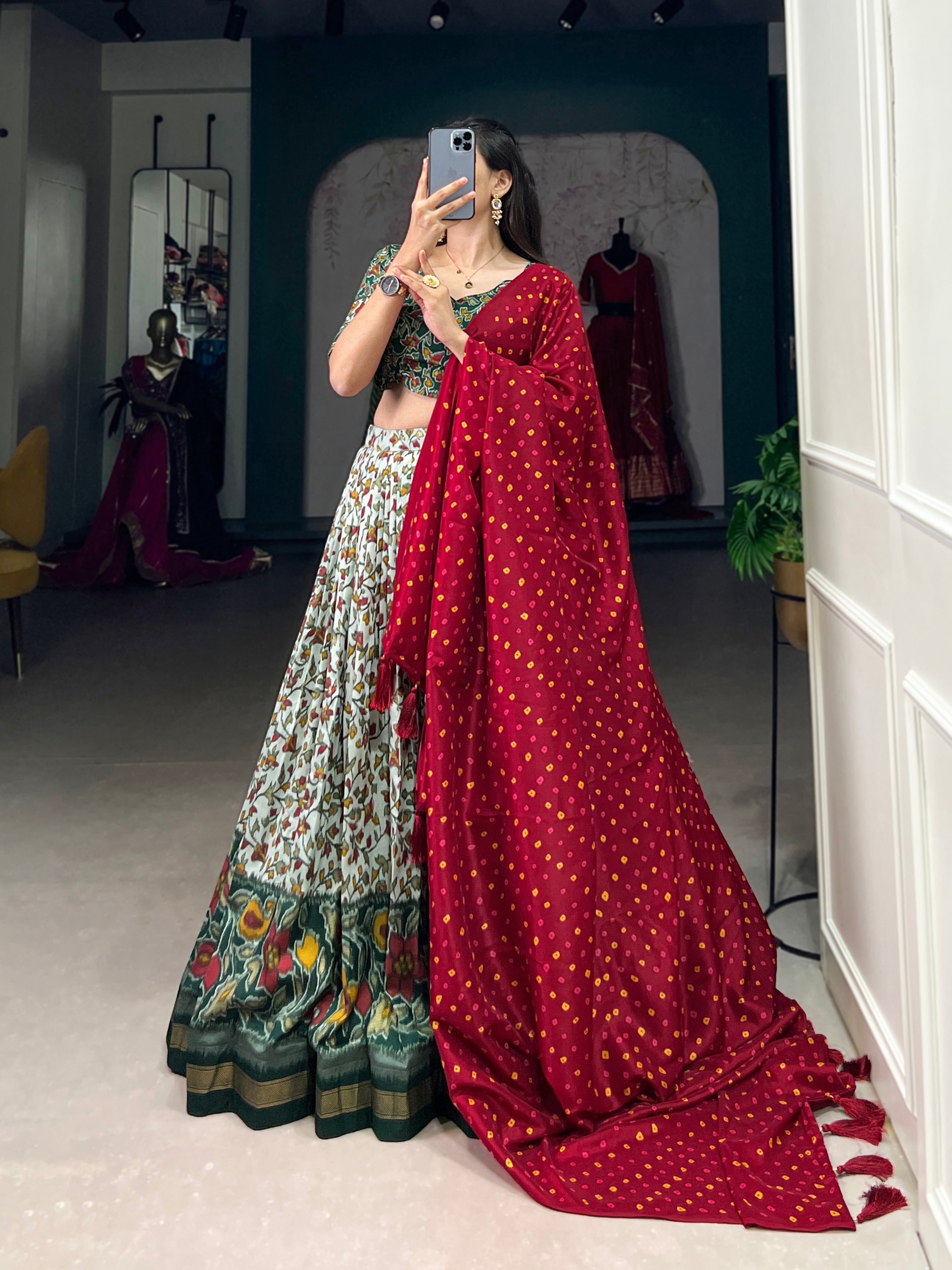 Latest Presenting Beautiful Heavy Tussar Silk Lehenga Choli With Dupatta