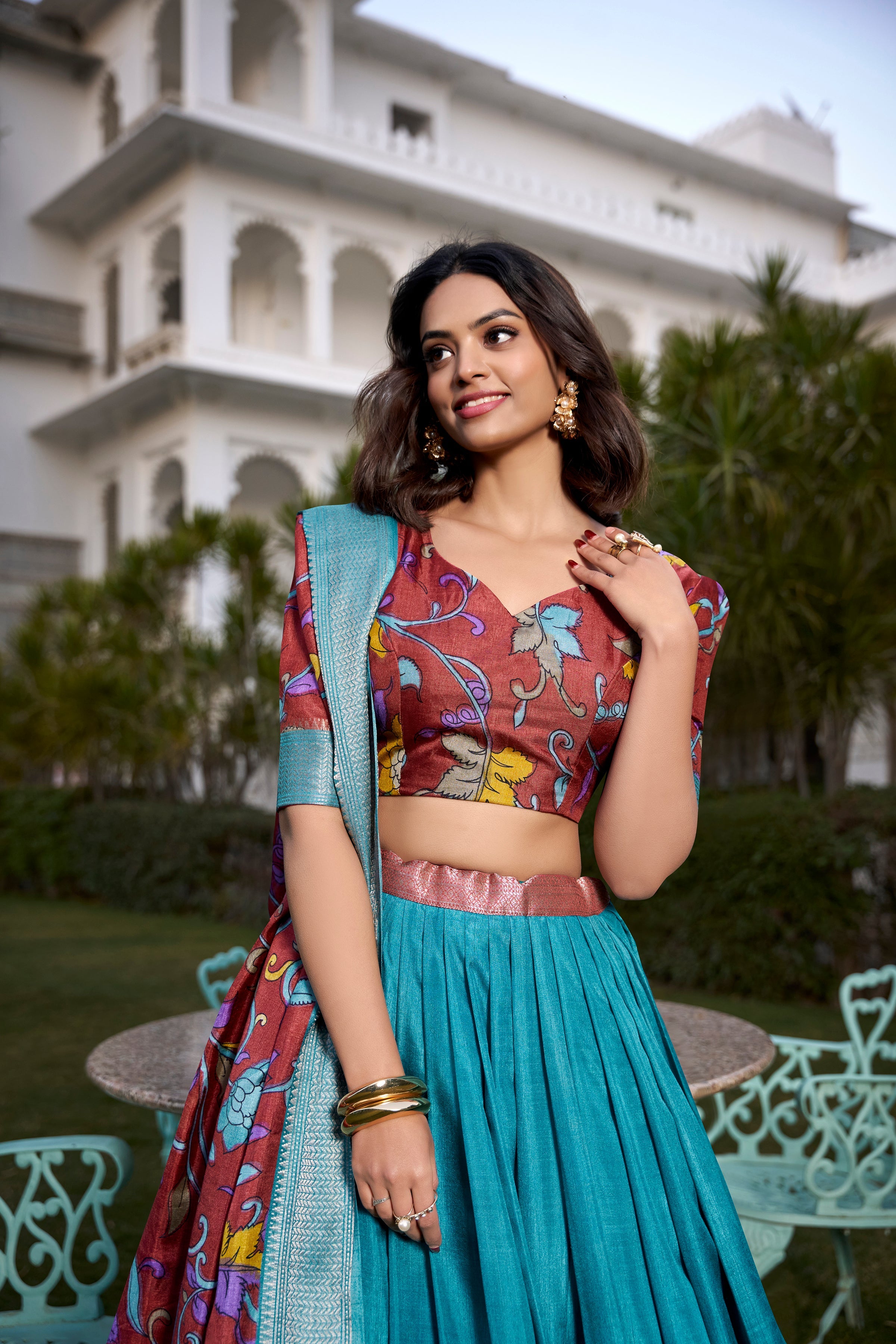 Festival Wear Dola Silk Lehenga Choli With Designer Dupatta For Women