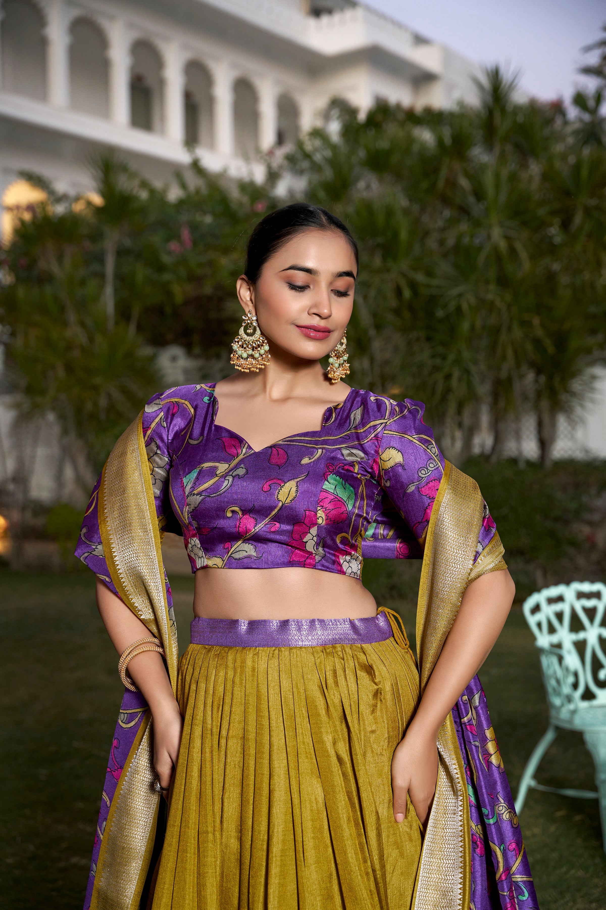 Festival Wear Dola Silk Lehenga Choli With Designer Dupatta For Women