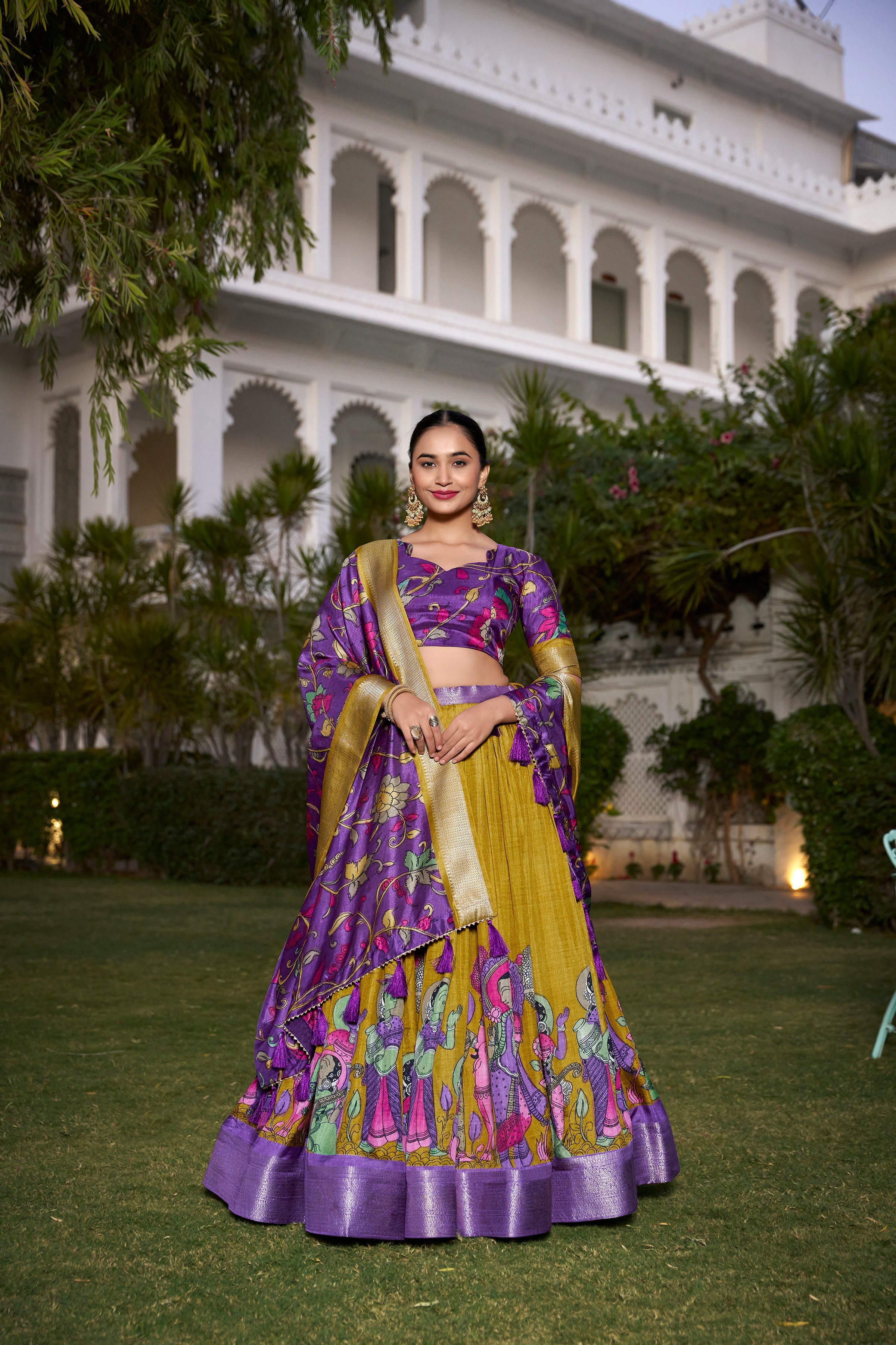 Festival Wear Dola Silk Lehenga Choli With Designer Dupatta For Women