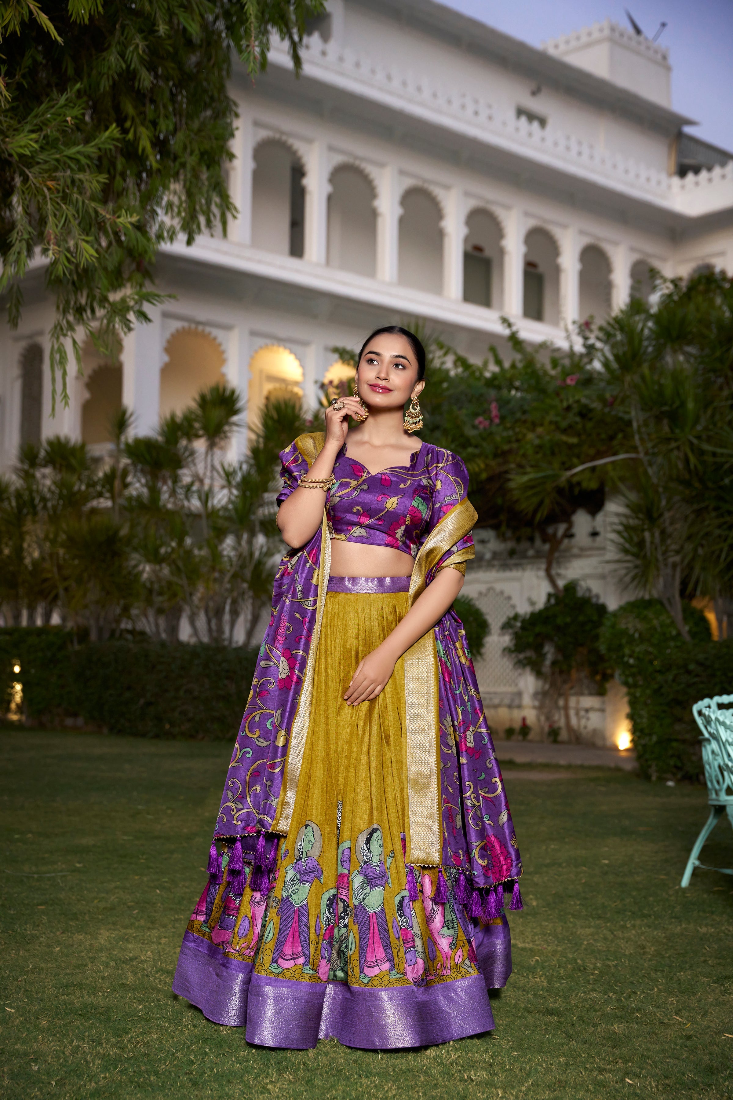 Festival Wear Dola Silk Lehenga Choli With Designer Dupatta For Women