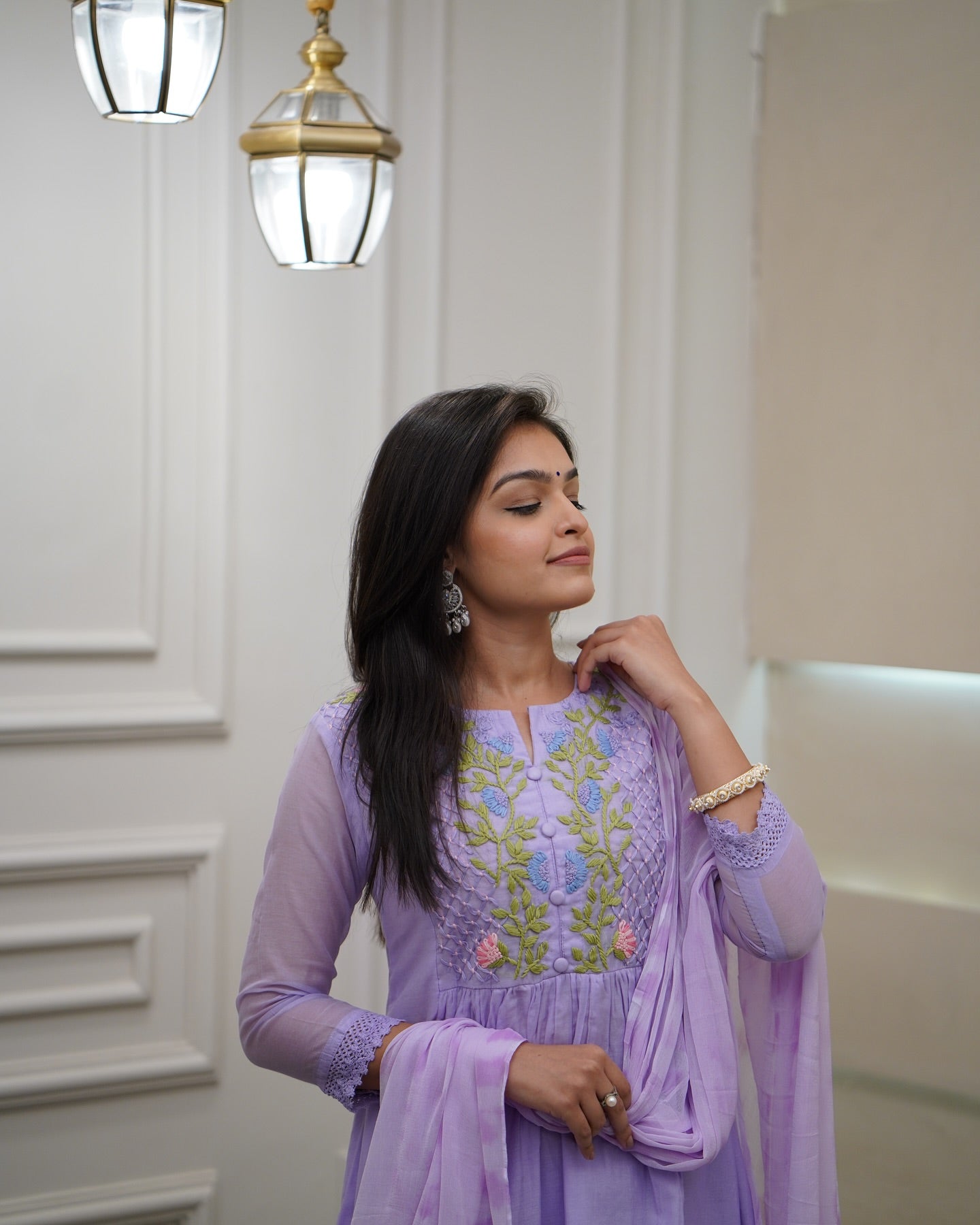 Traditional Women's Georgette Solid Straight Kurta Set