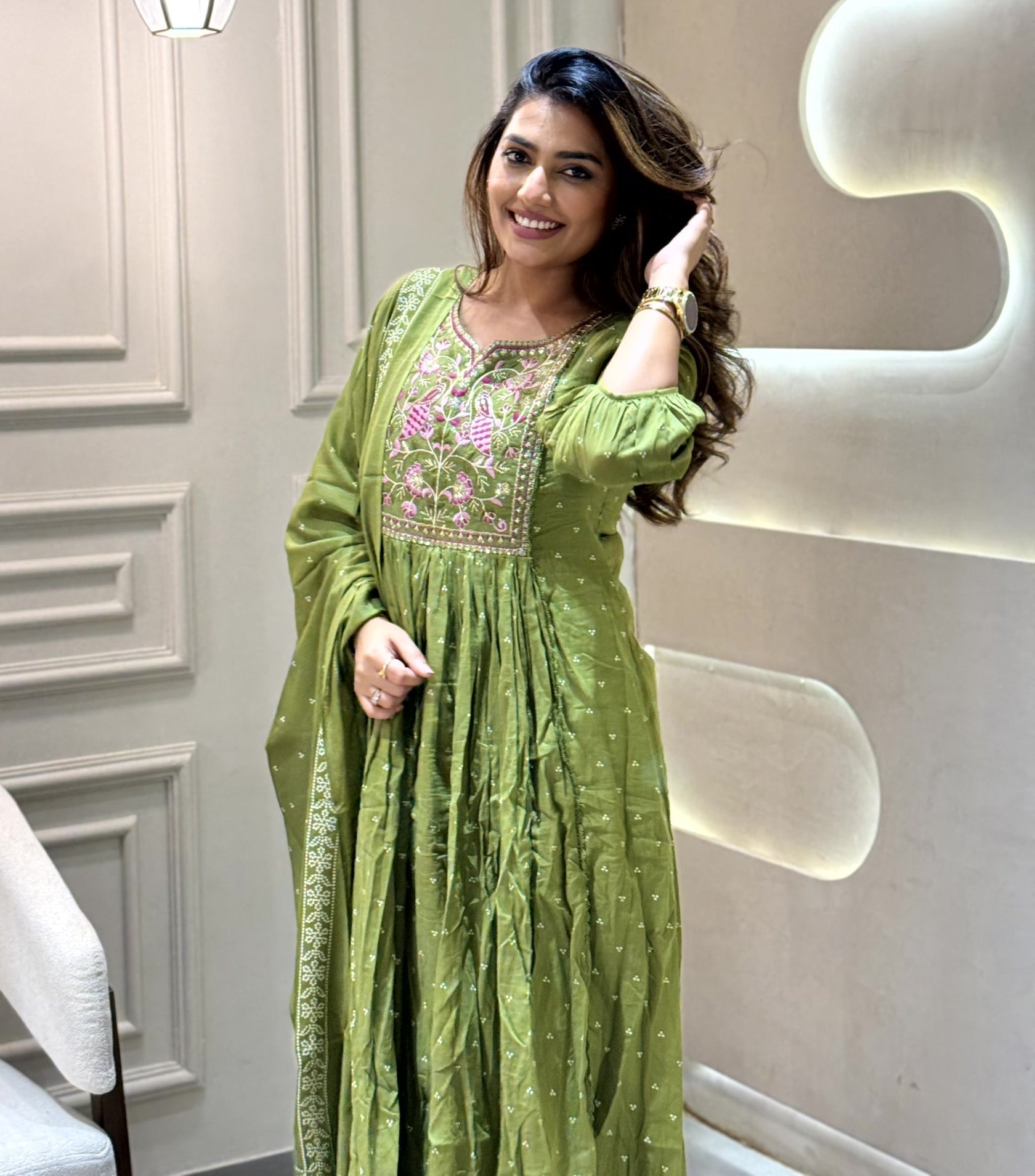 Women's White Viscose Chanderi Kurta Sharara Set with Dupatta