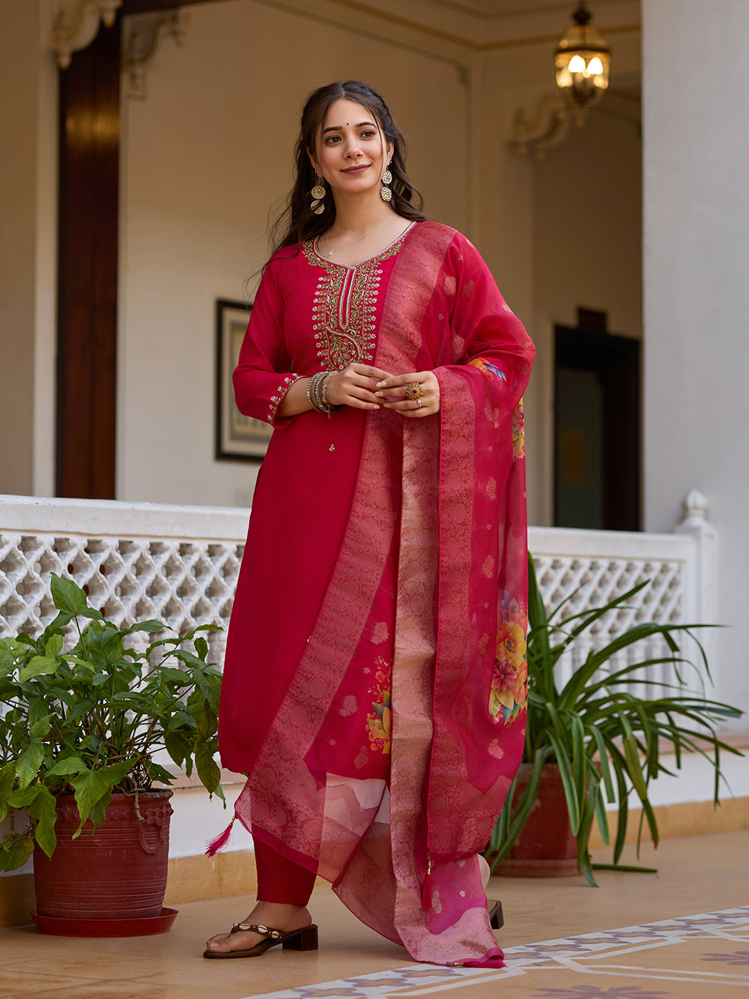 Women's Occasional Embroidared Kurta Suit Set