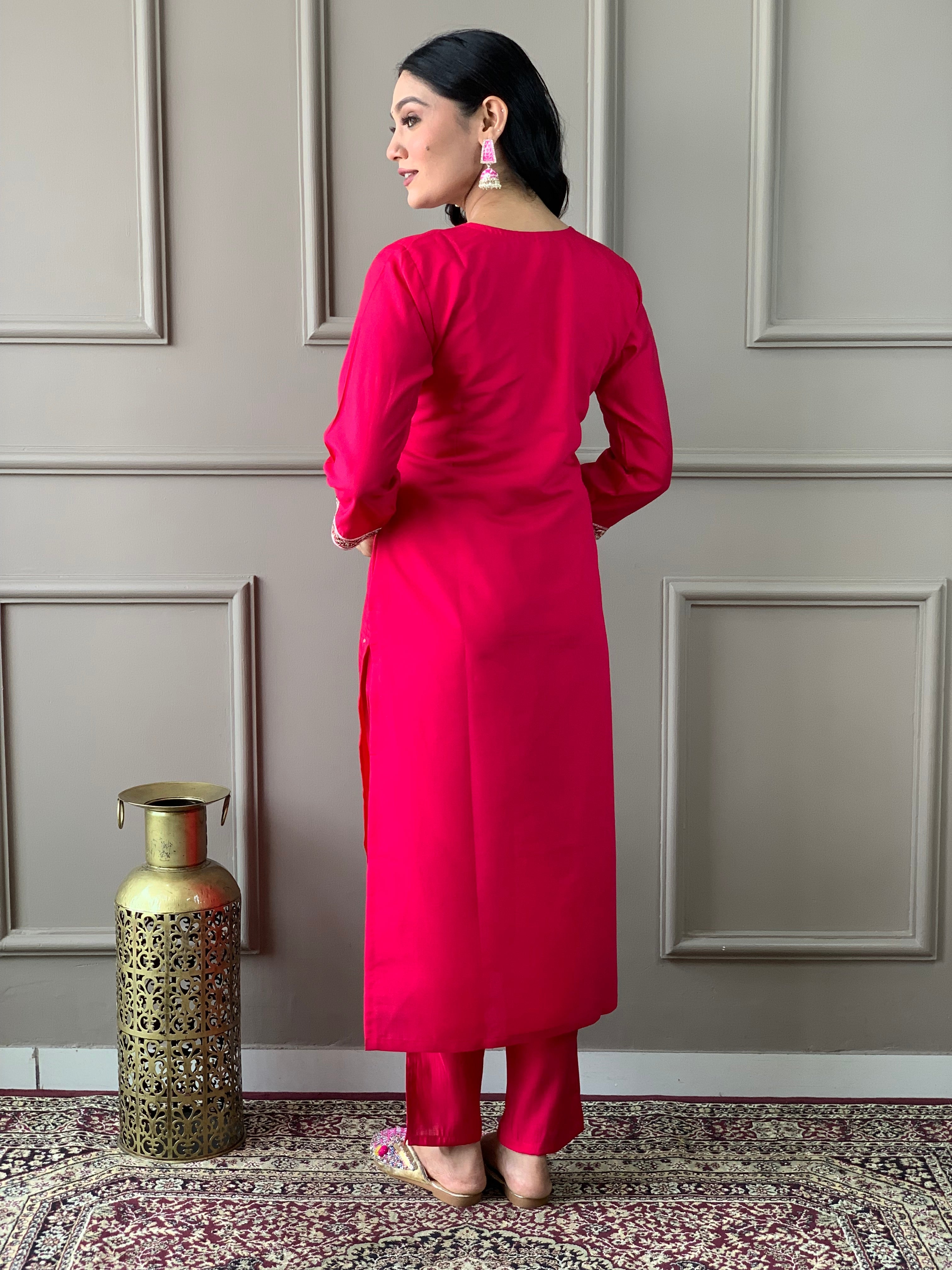 Women's White Viscose Chanderi Kurta Sharara Set with Dupatt