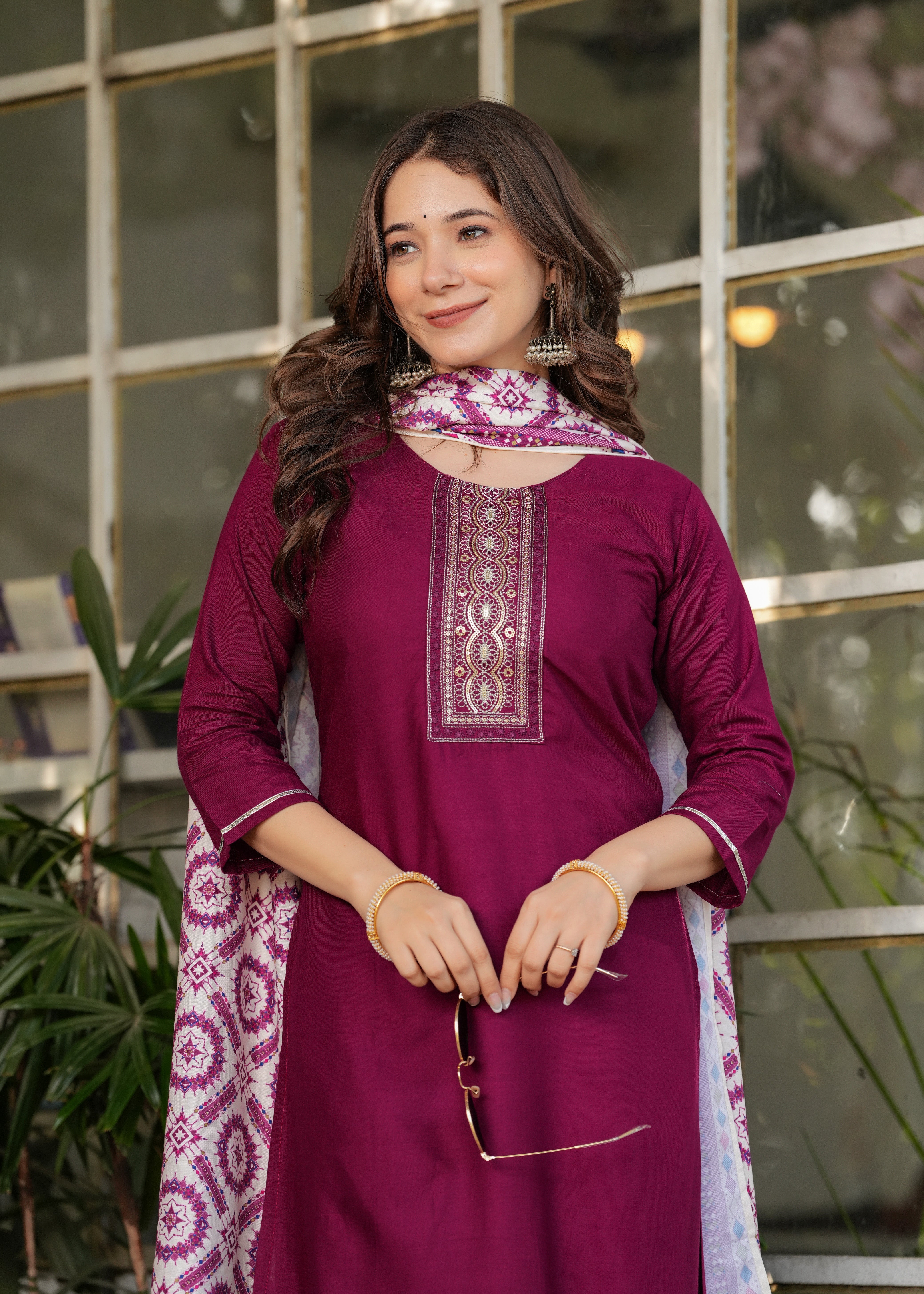 Women's Rayon Printed Flared Kurta Set