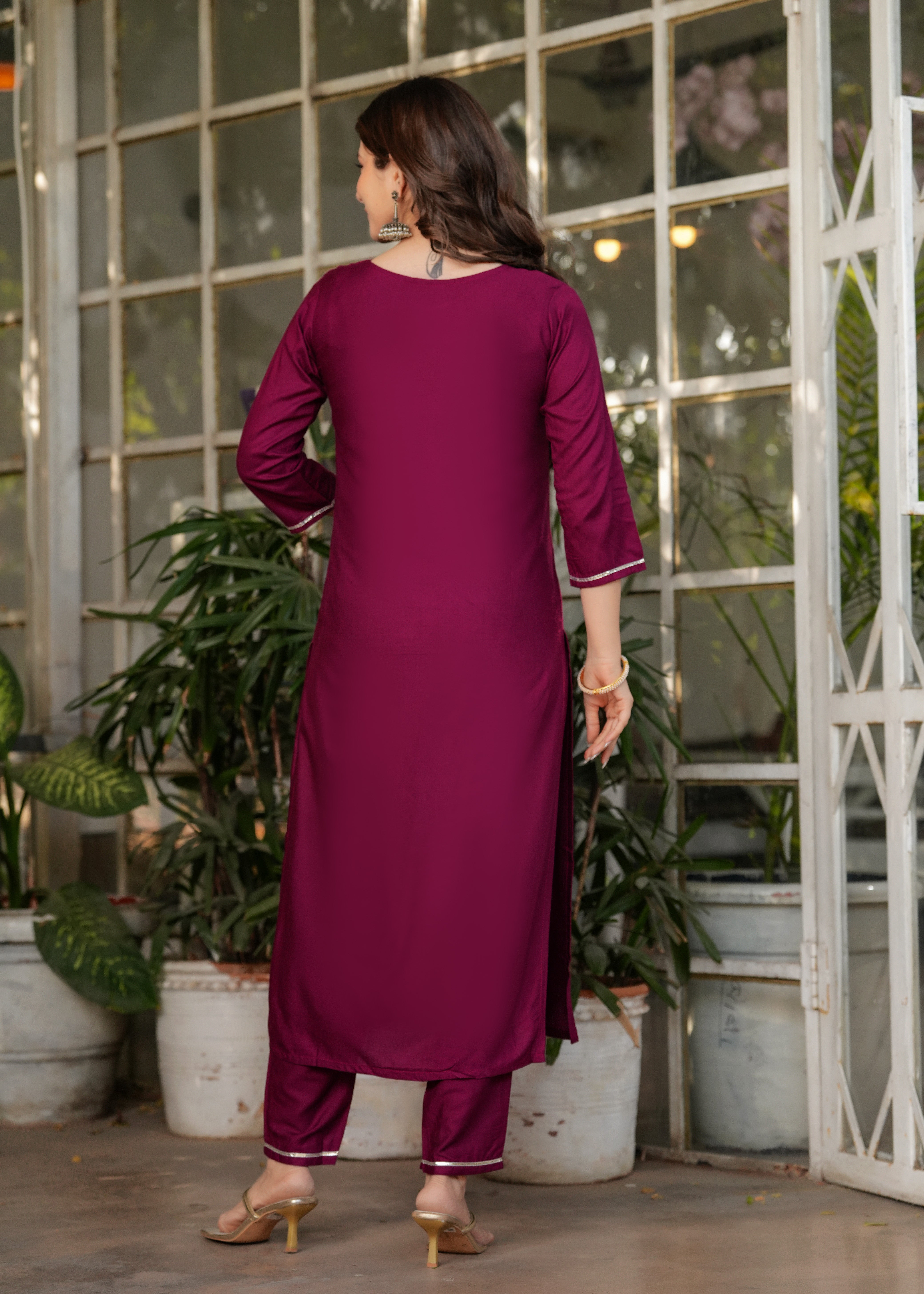 Women's Rayon Printed Flared Kurta Set