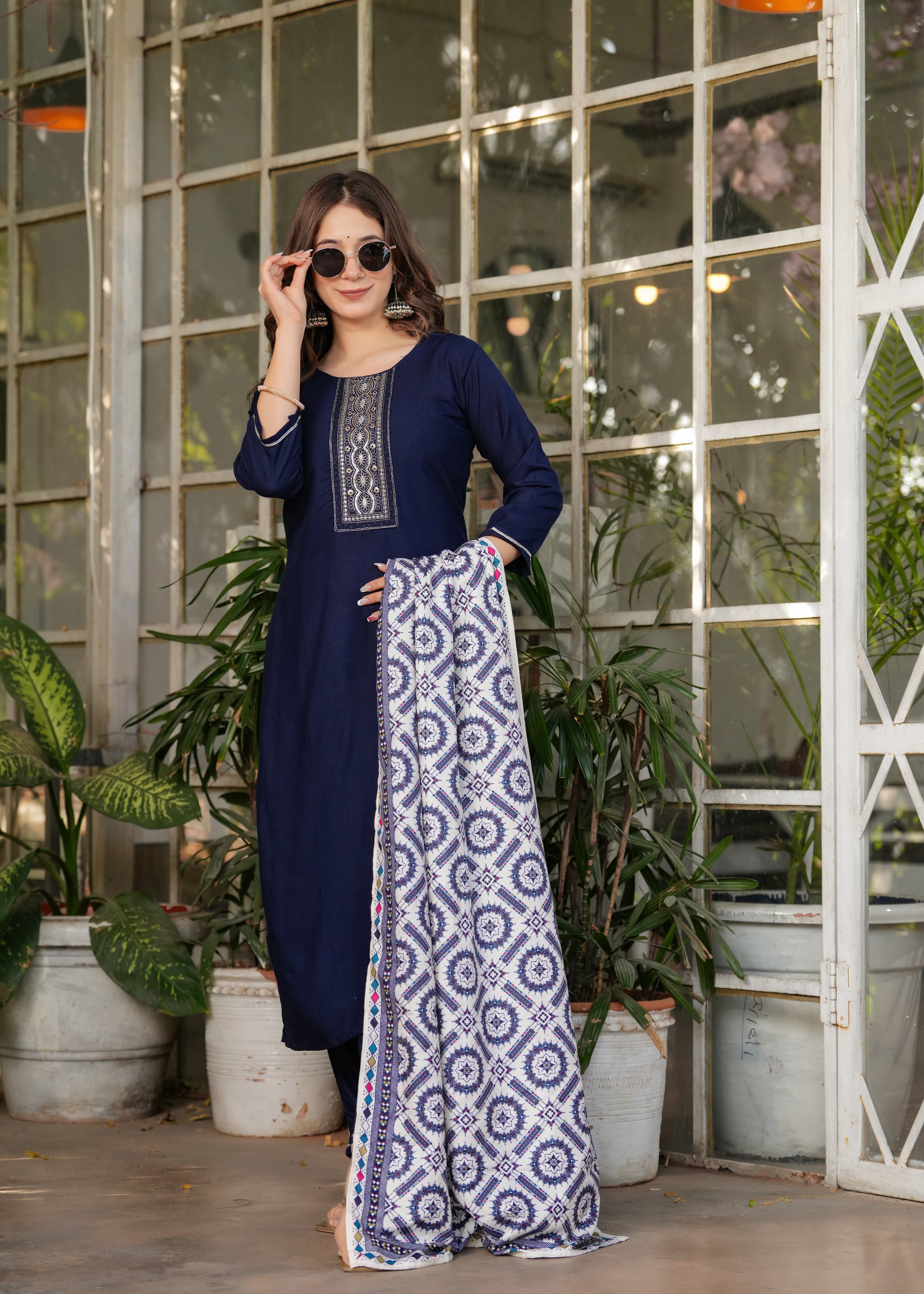 Women's Rayon Printed Flared Kurta Set