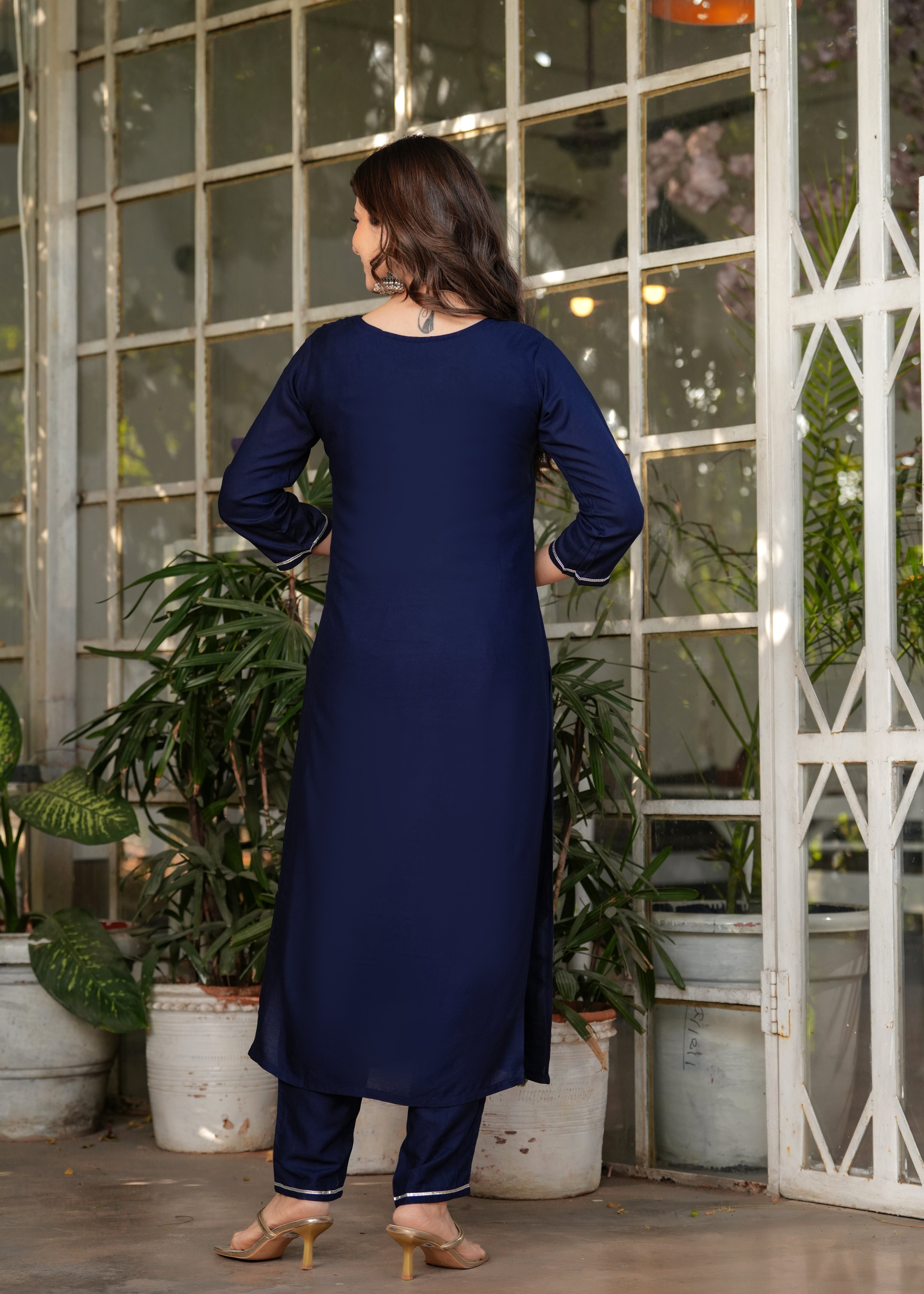 Women's Rayon Printed Flared Kurta Set