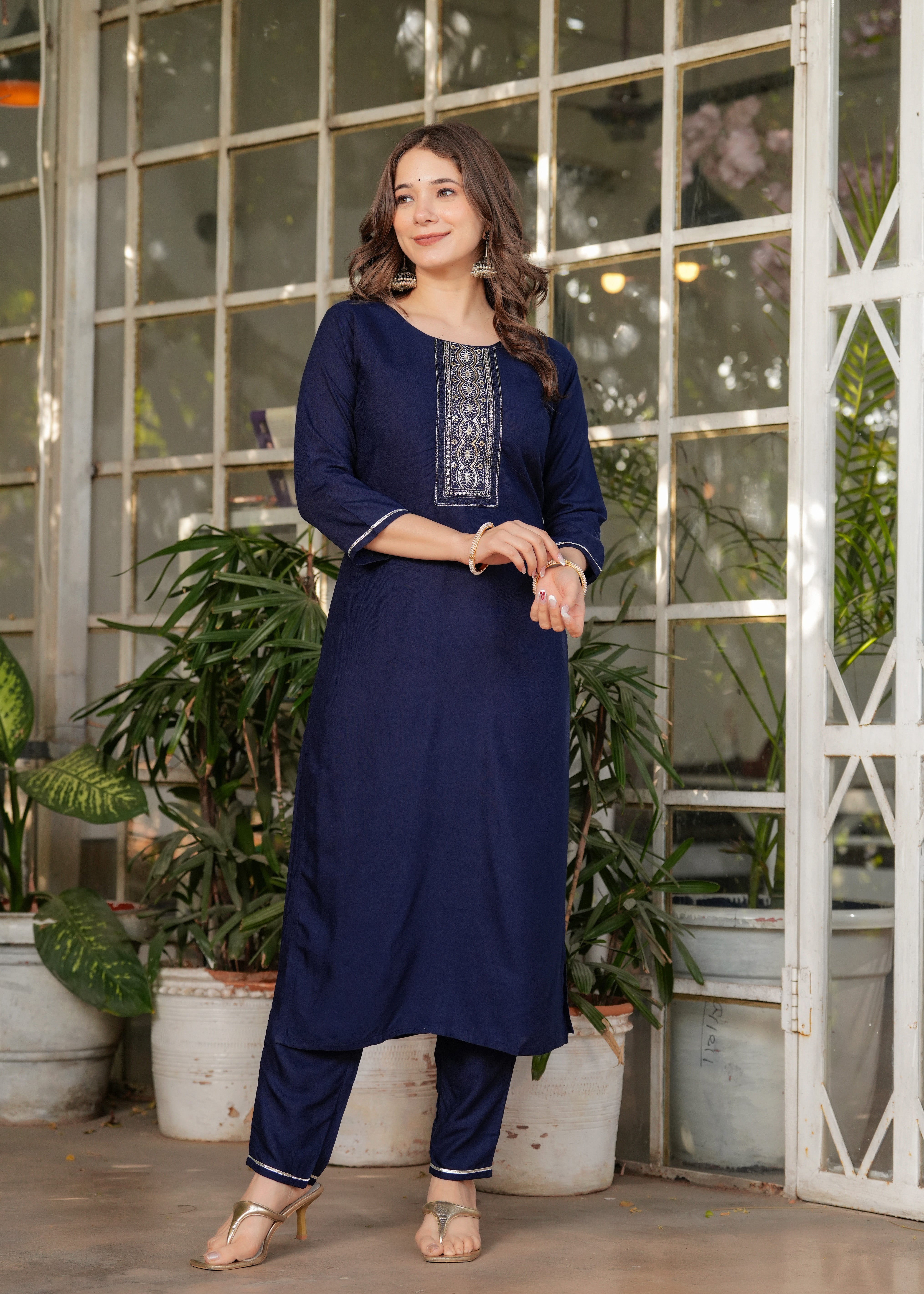 Women's Rayon Printed Flared Kurta Set