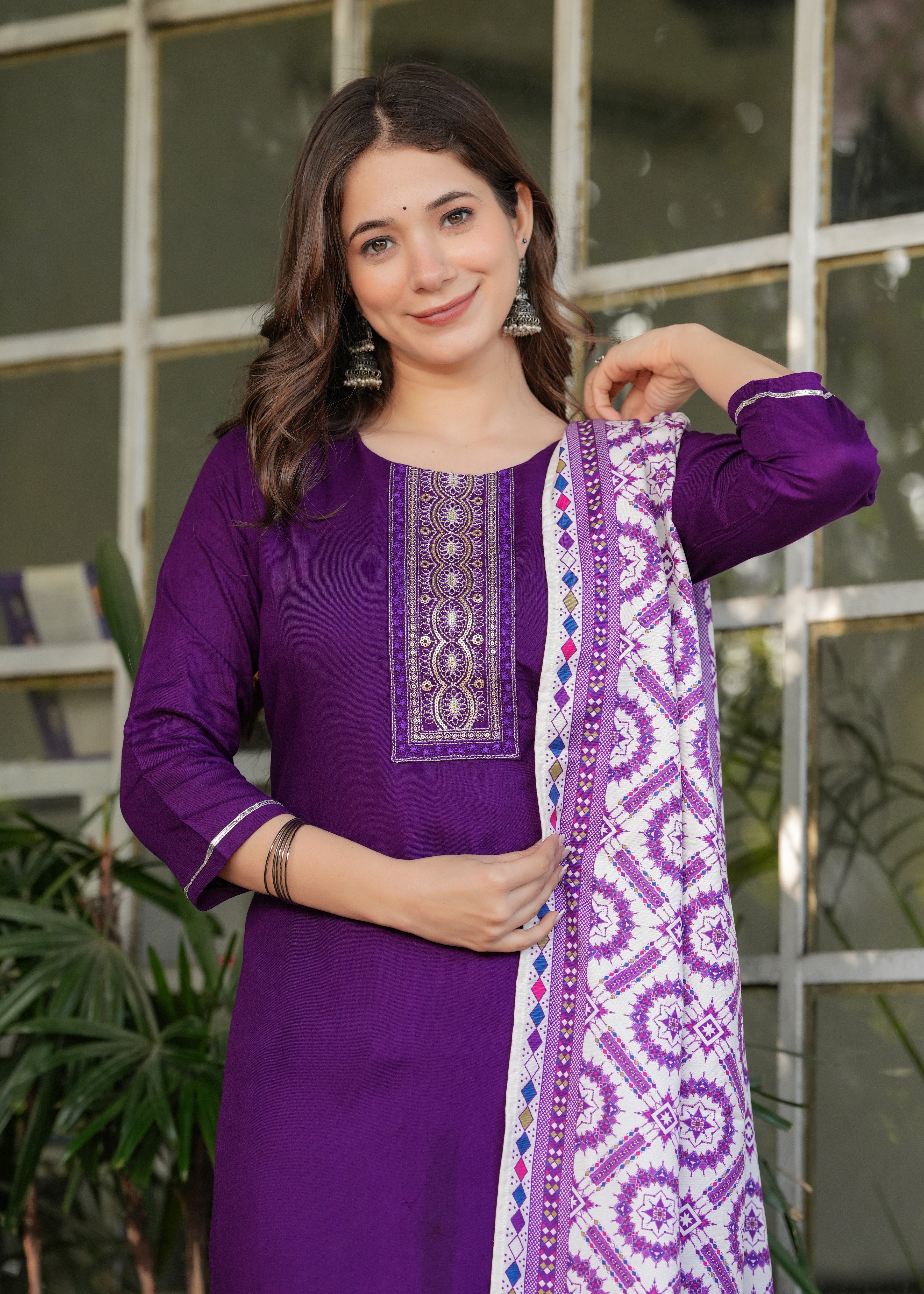 Women's Rayon Printed Flared Kurta Set