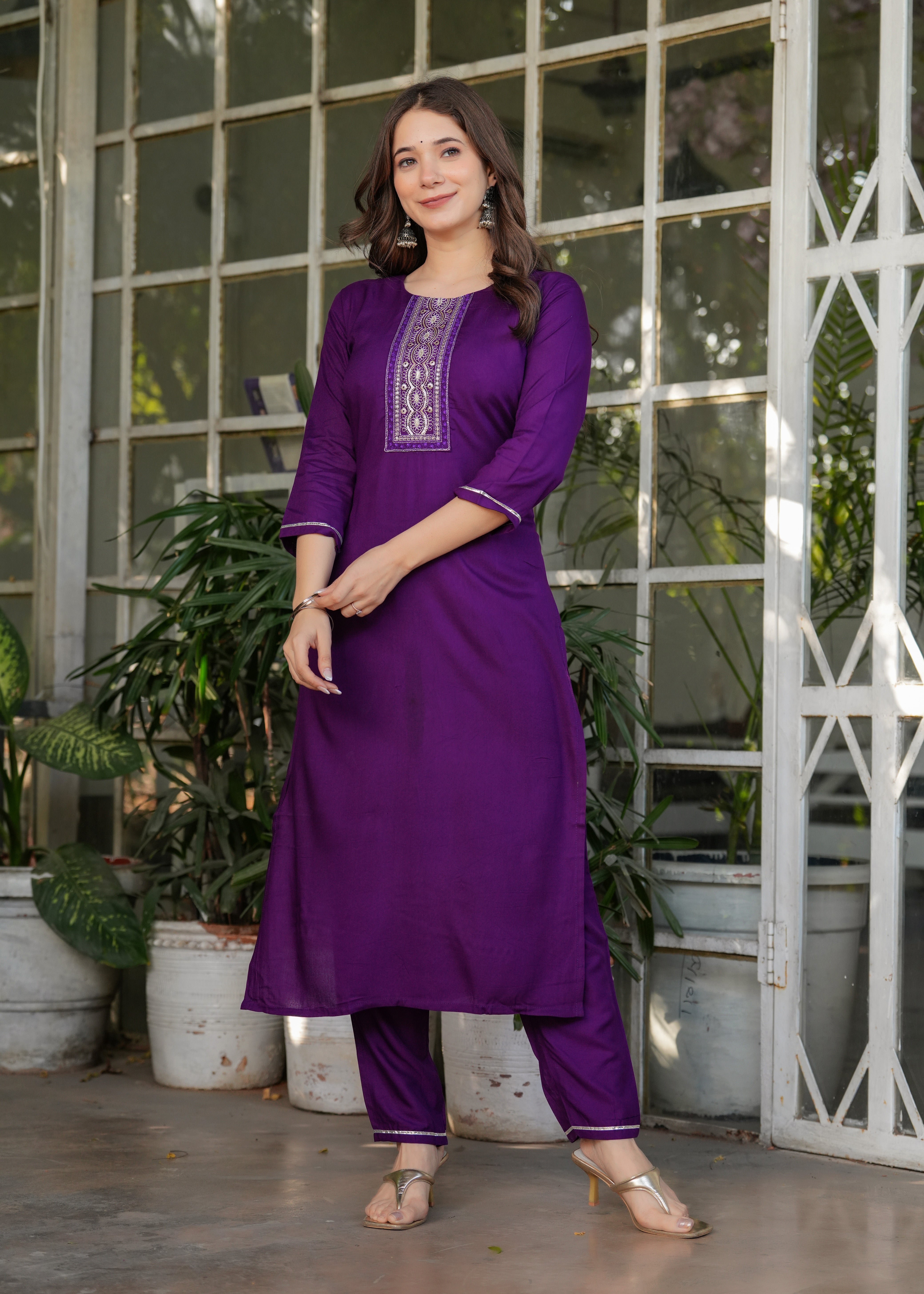 Women's Rayon Printed Flared Kurta Set