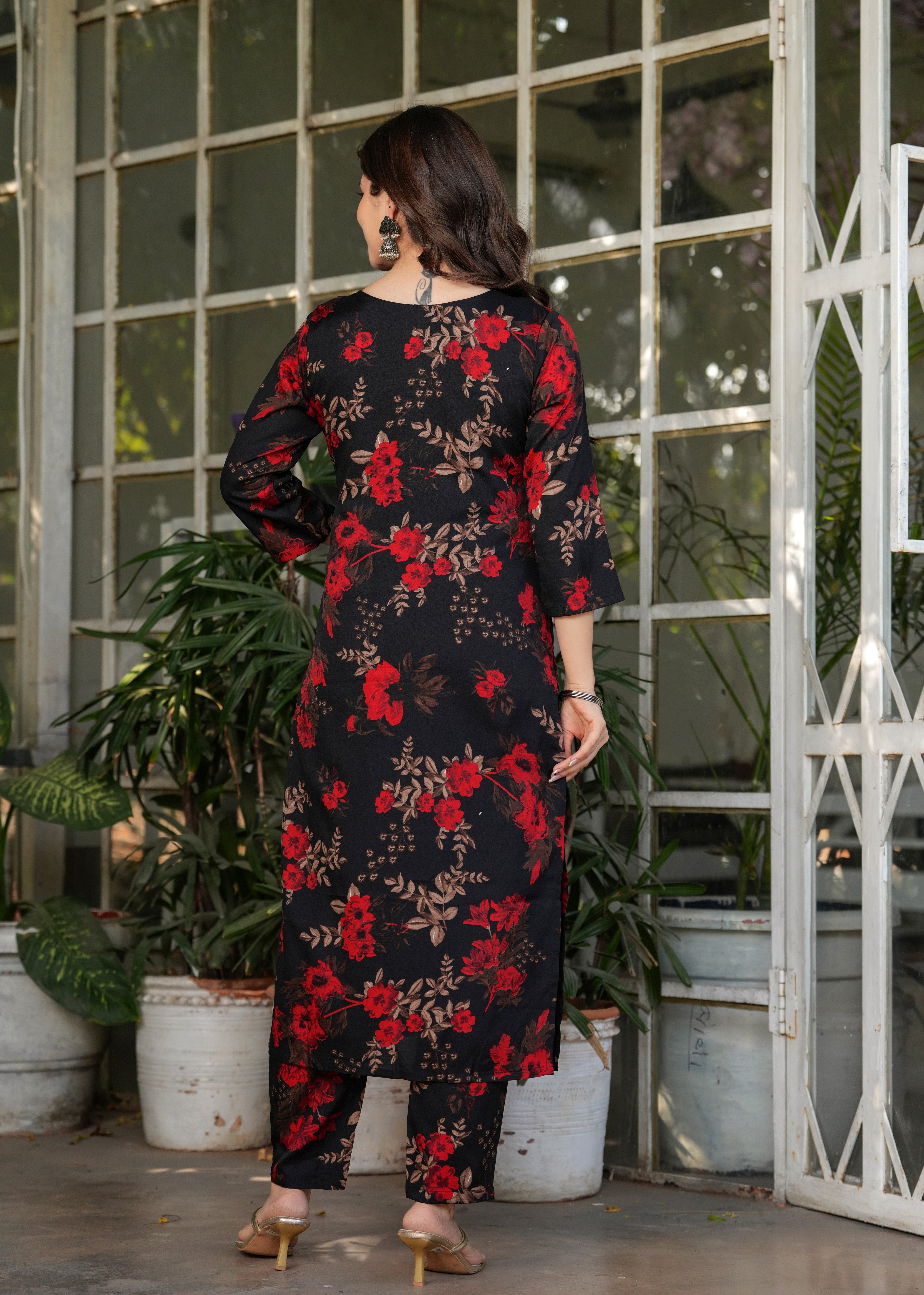 Women's Beautiful Aliya Cut Embroidered Kurti/Gown With Pant and Dupatta Set