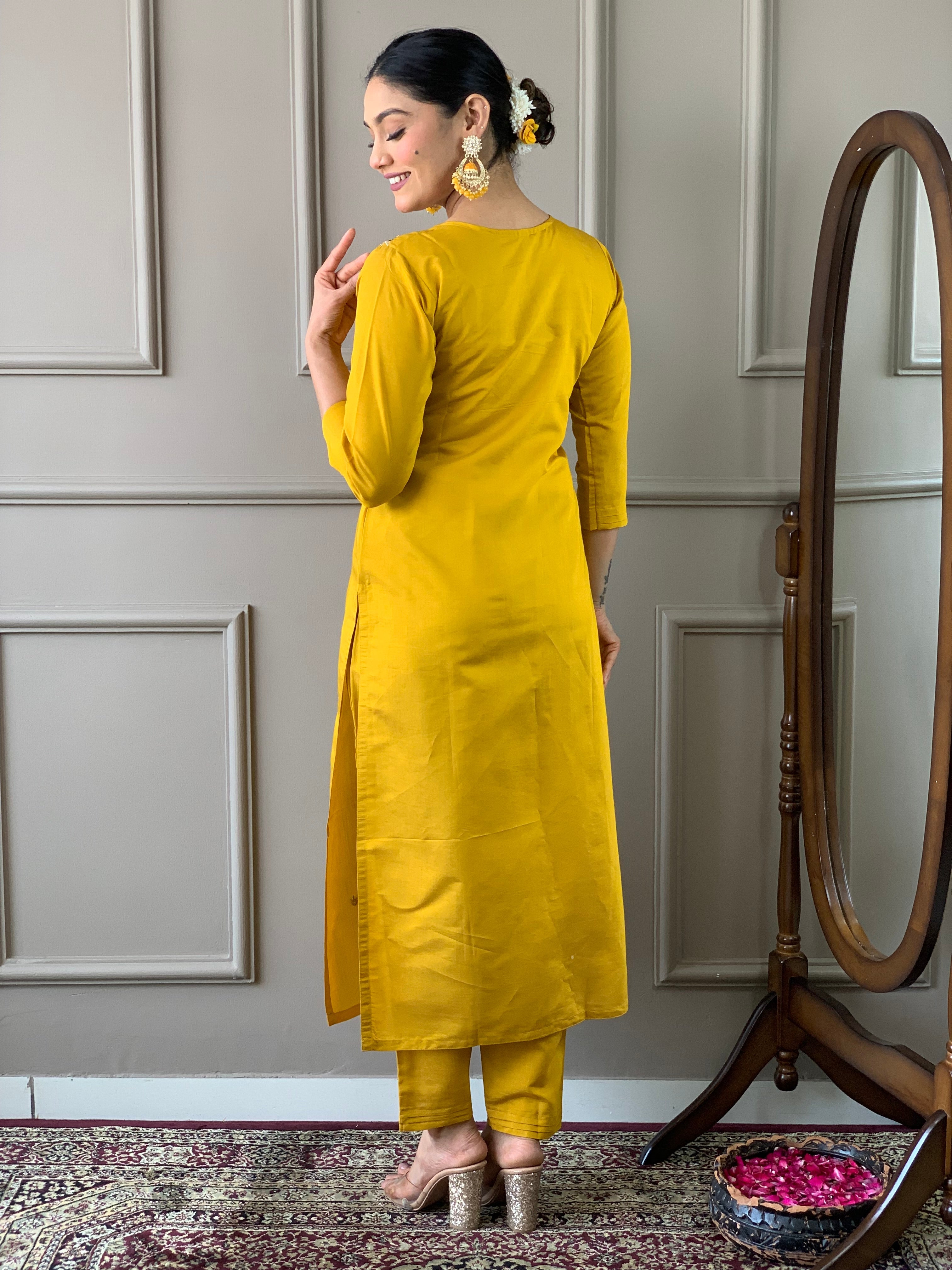 Women's Embroidered Straight Kurta with Viscose Rayon Pant & Naylon Taby Printed Dupatta Set