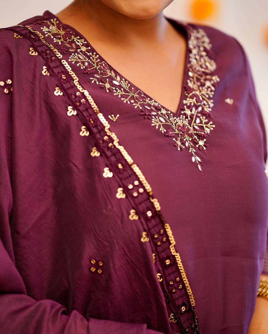 Women's Rayon Slub Embroidered Kurta Set with Pant and Chinon Dupatta