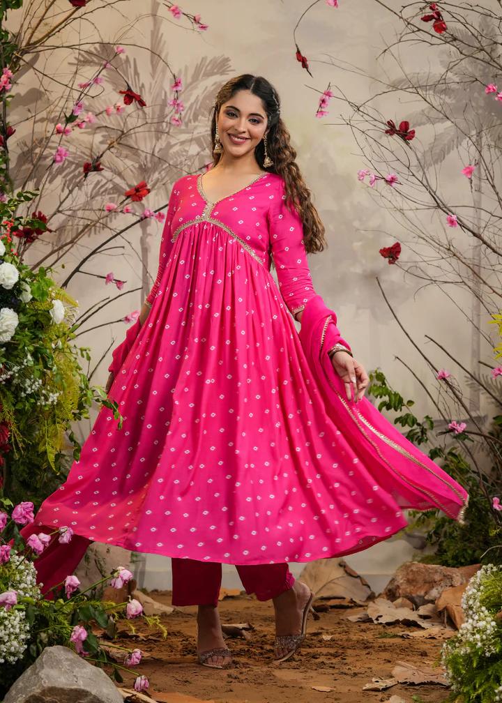 Women's Silk Embroidered Straight Kurta with Chanderi Silk Pant & Organza Dupatta Set