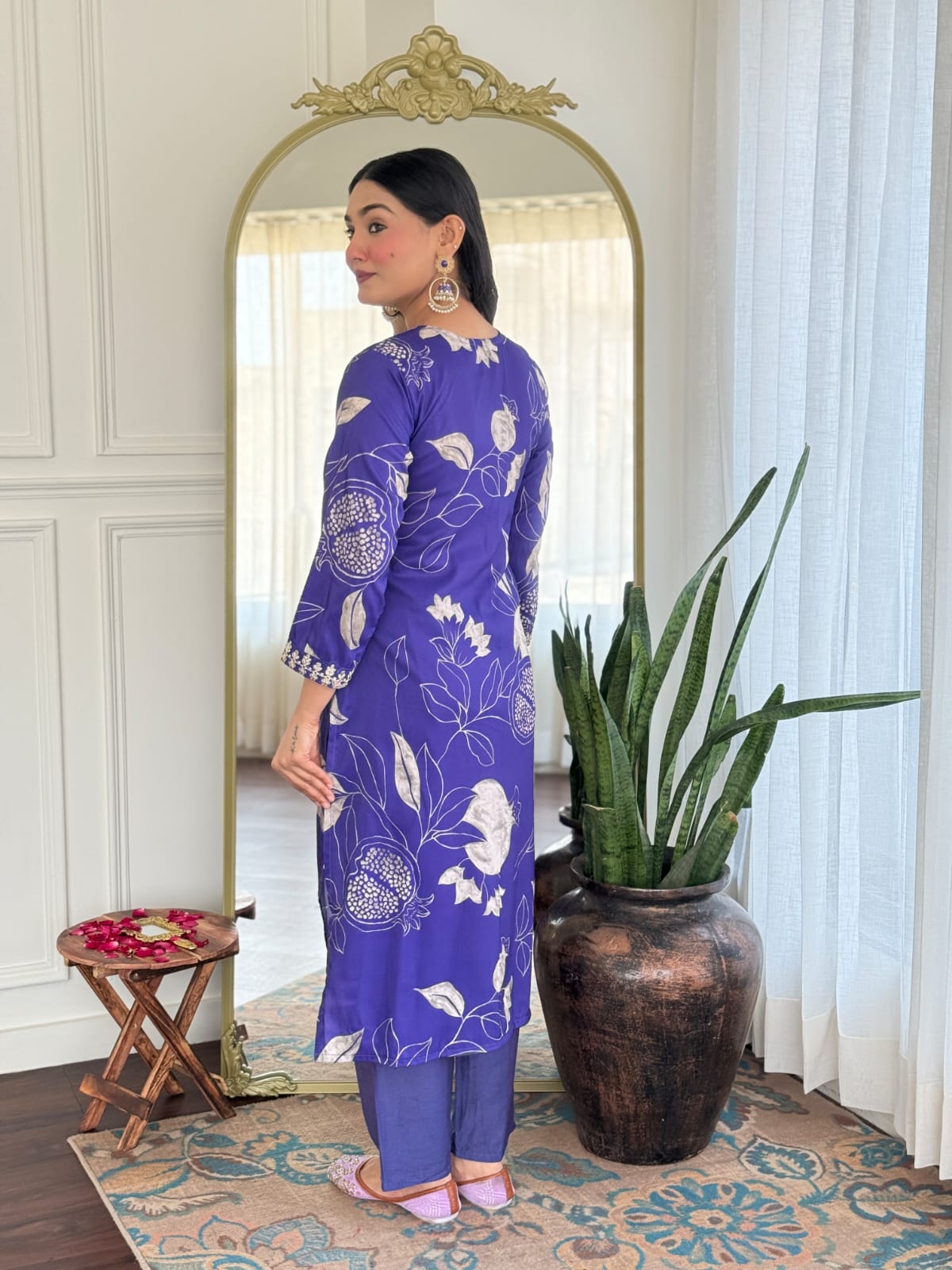 Women's Muslin Silk Regular Kurta