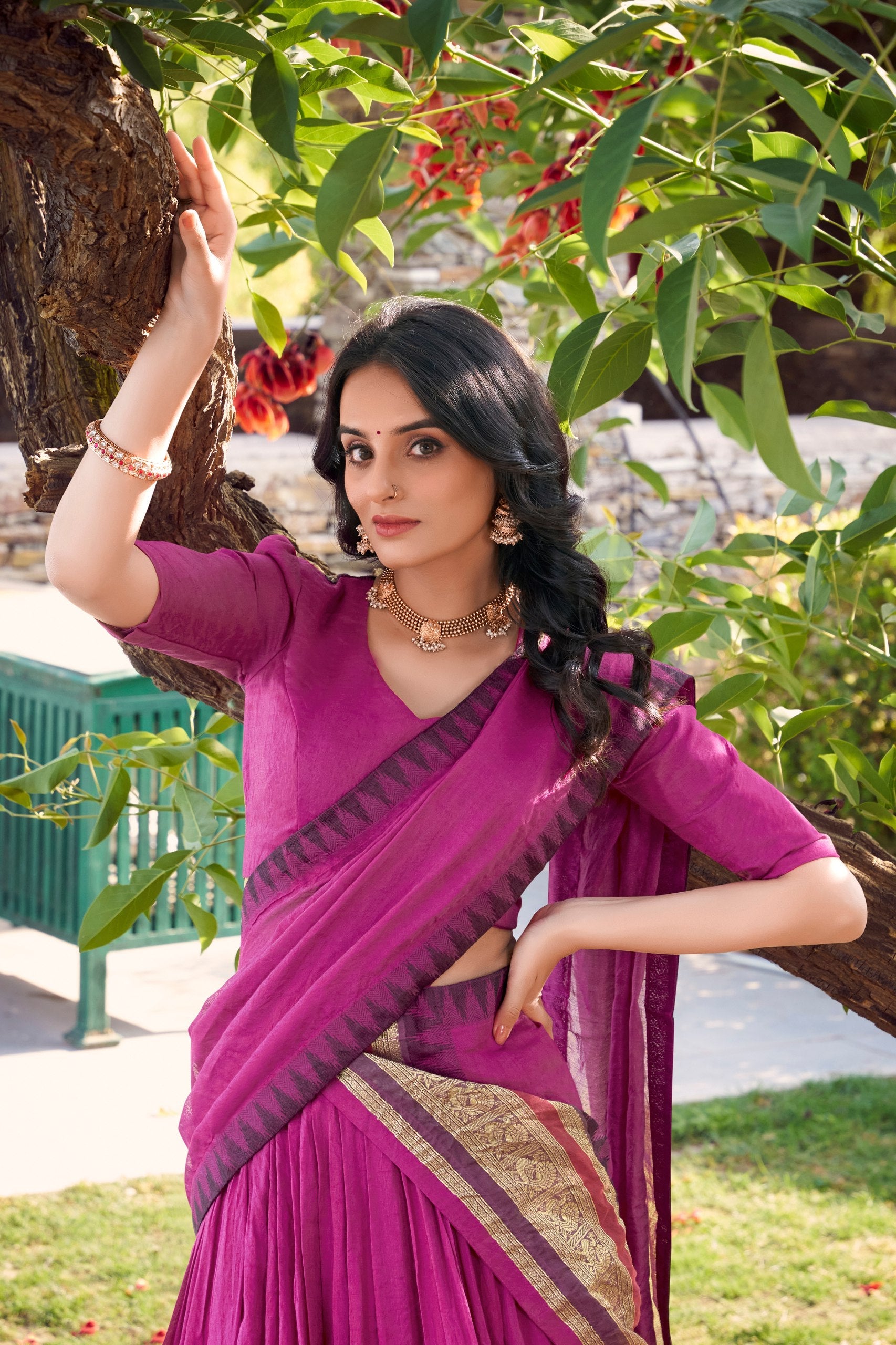 lovely Pink Chanderi Silk Zari Weaving Lehenga Choli With Dupatta