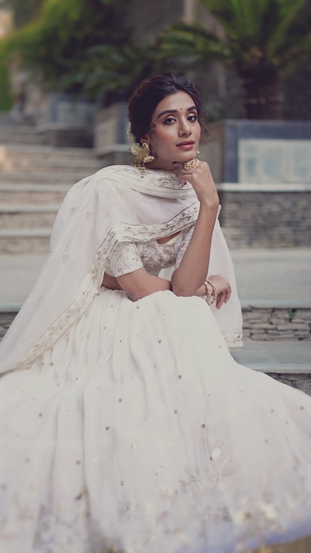 Graceful Off-White Sequins Silk Bridesmaid Lehenga Choli With Dupatta