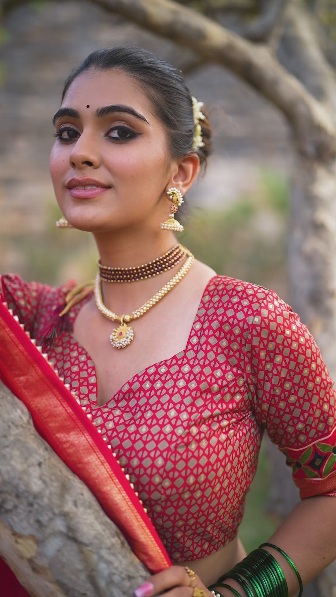 Mehendi Tussar Silk Floral Print Lehenga Choli Set