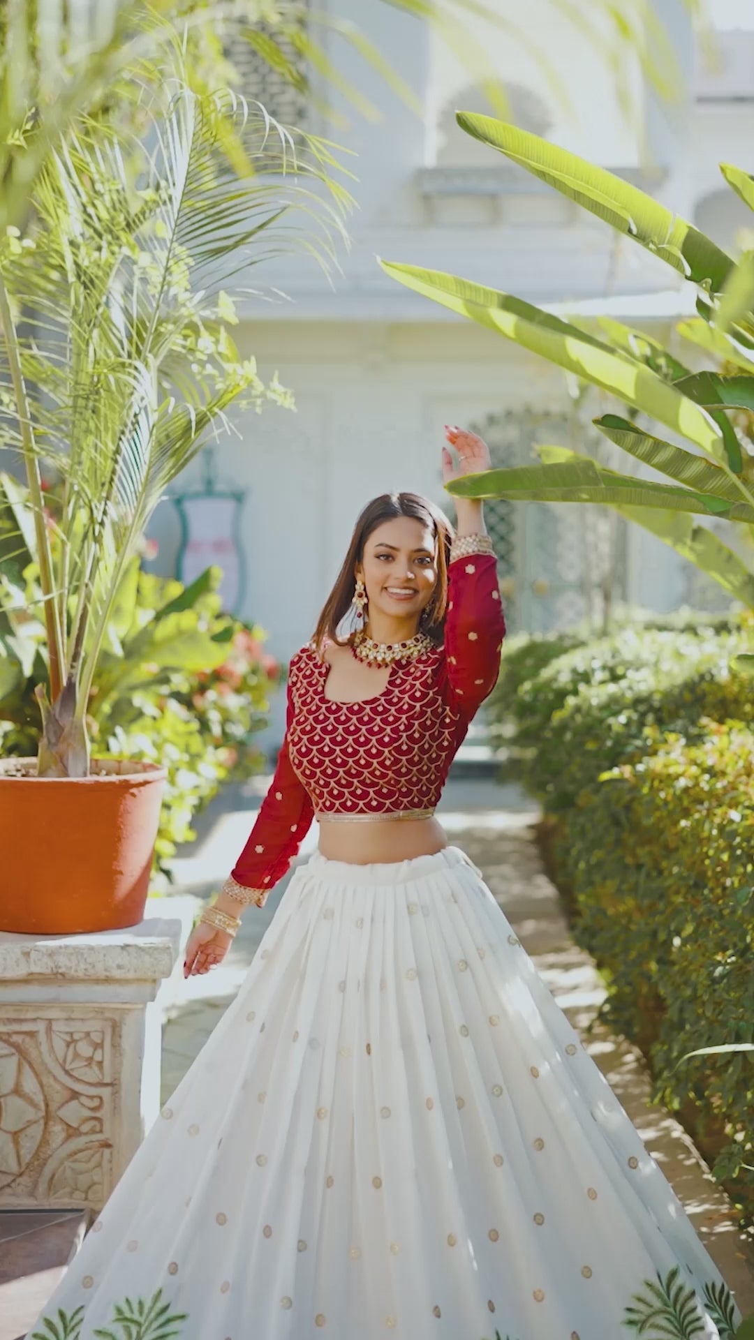 Royal Georgette Lehenga Set With Sequins & Thread Work And Lace Finish
