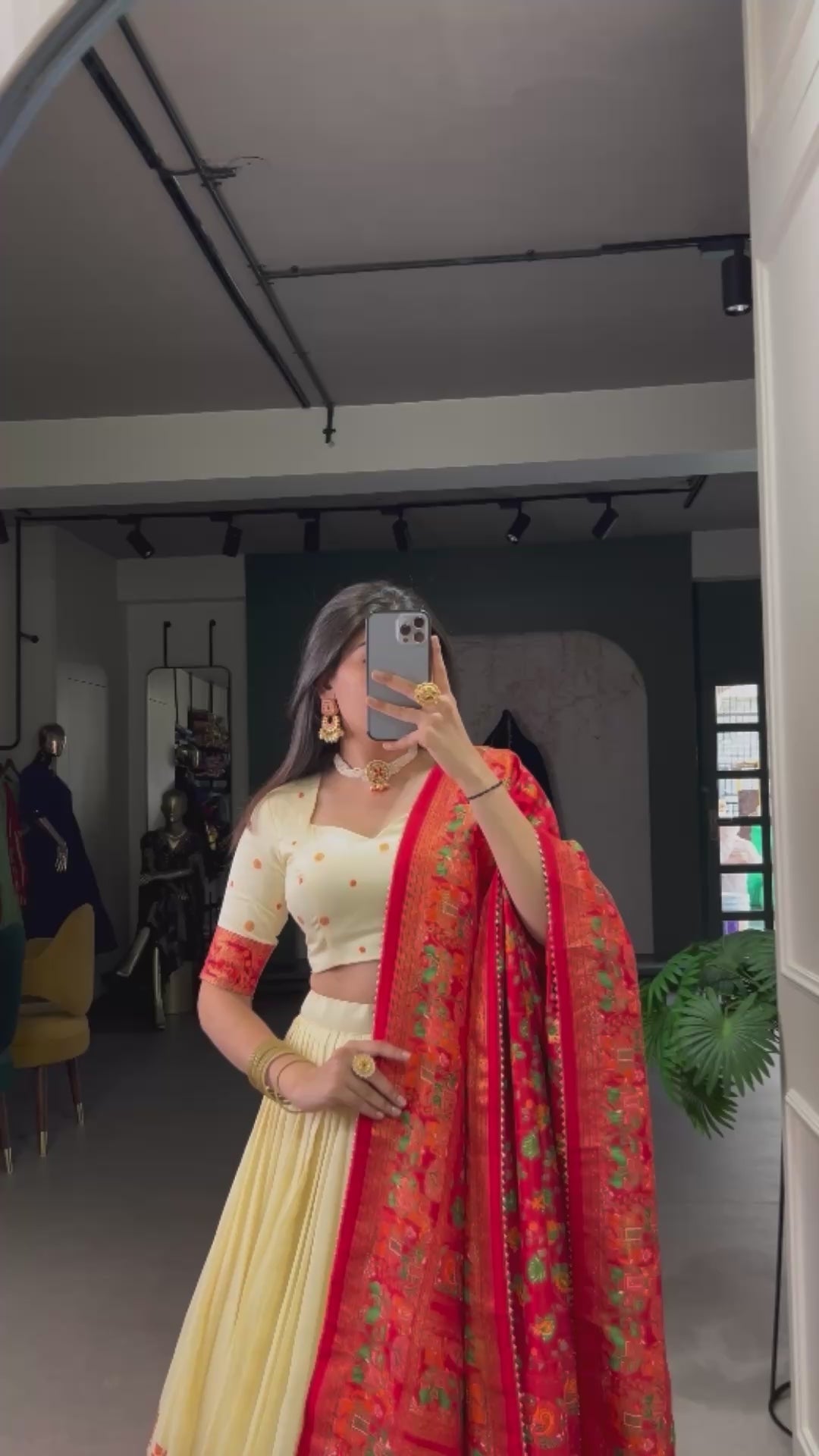 Beautiful Pink Traditional Tussar Silk Printed With Foil Work Lehenga Choli